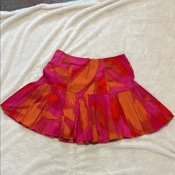 Circus by Sam Edelman Pink and Orange Mini Skater Skirt - Picture 1 of 4